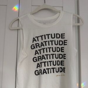 Spiritual Gangster- Attitude Gratitude workout tank top small